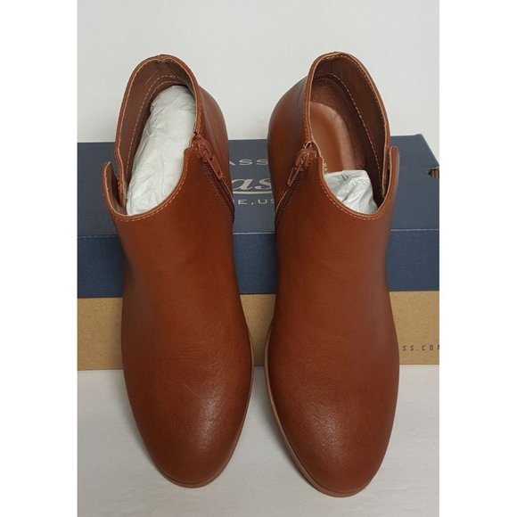 WOMEN'S G. H. BASS SHOES SIZE 6 NINA BOOTIES WHISKEY COLOR NEW/BOX - Picture 4 of 12